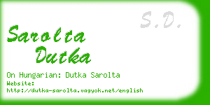 sarolta dutka business card